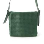  Bottega Veneta кожа сетка плечо сумка "почтальонка" B01078578M зеленый [ б/у ]