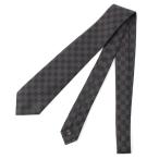  Louis Vuitton шелк Damier галстук M78752 черный [ б/у ]
