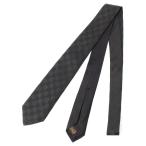  Louis Vuitton шелк Damier галстук M74721 черный [ б/у ]