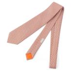  Hermes шелк CRAVETE HEAVY TWILL галстук orange shell слоновая кость [ б/у ]