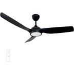 IP66 пыленепроницаемый водонепроницаемый потолочный вентилятор свет 3 крыльев корень полная ширина 132cm style свет тонировка LED свет встроенный с дистанционным пультом дождь. данный .. наружный . использование возможность ryuudoFM-530388-BK