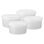 ドウシシャ 製氷カップ プラスチック 円形 M 4個セット かき氷器用 ホワイト 約φ96×H54mm HS-19M
