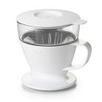 OXOオクソー オート ドリップ コーヒーメーカー 1-2杯用 360ml ホワイト 台形フィルター 食器洗い乾燥機対応 時短で簡単 コーヒードリッパー