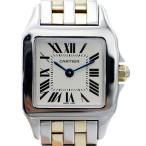 送料無料 CARTIER W25066Z6 サントスドゥモワゼル SM 時計 中古A ステンレス イ ...