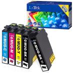 LxTek MUG-4CL 互換インクカートリッジ エプソンEpson用 MUG マグカップ インク 4色セット+黒1本合計5本 大容量/説明書付/残量表示/個包装 EW-452A E