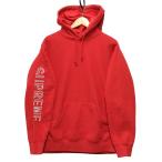 SUPREME シュプリーム Sleeve Embroidery Hooded Sweatshirt 袖ロゴ刺繍 スウェット パーカー レッド サイズL 正規品 / 36759