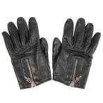 CHROME HEARTS Chrome Hearts DGR ZIP GROVEdaga- Zip кожа перчатка черный размер 7 стандартный товар / 40835