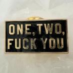 SUPREME Supreme 23SS One Two Fuck You Pin булавка значок черный стандартный товар / 41199