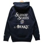 AWAKE NY アウェイク ニューヨーク × NEWERA ニューエラ SUBWAY SERIES Yankees プリント スウェット パーカー ネイビー XL 正規品 / 55951