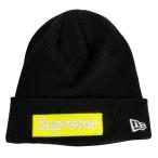 SUPREME シュプリーム × New Era Box Logo Beanie ニューエラ ボックスロゴ ビーニー ニットキャップ ブラック 正規品 / B5183