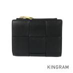 ボッテガヴェネタ マキシ イントレチャート カセット 二つ折り財布 fhb【中古】