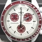 OMEGA MoonSwatch オメガ ムーンスウォッチ SO33M101 エッグシェル＆バーガンディ ユニセックス 中古腕時計 #JW-137