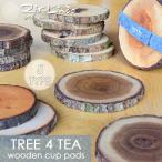 ウッドコースター TREE4TEA【 切り株 】コースター 5type 木製 年輪 木目 木 自然 アウトドア キャンプ ディスプレイ キッチン