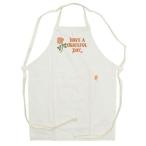 HAVE A GRATEFUL DAY ступица a решетка полный teilCHAIN STITCH APRON ( натуральный )( цепь стежок фартук )