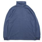 GOHEMPgo-hempl10oz JERSEY TURTLE NECK L/SL TEE 25 ( темно-синий голубой )(ta-toru шея )