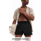 エイソス メンズ ハーフパンツ・ショーツ 水着 ASOS DESIGN swim shorts in short length in black