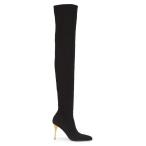 バルマン レディース ブーツ・レインブーツ シューズ Moneta Monogram Knit Over-The-Knee Boots