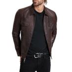 ジョンバルベイトス メンズ ジャケット・ブルゾン アウター Basswood Leather Jacket