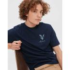 アメリカンイーグル Tシャツ メンズ American Eagle AE Super Soft Logo Graphic T-Shirt Navy