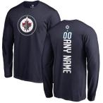 ファナティクス ブランデッド メンズ Tシャツ トップス Winnipeg Jets Fanatics Branded Personalized Backer Long Sleeve T-Shirt