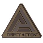 DIRECT ACTION милитари нашивка Logo Mark PVC patch липучка [ Brown ] милитари patch 