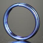  2 -слойный кольцо круг вдавлено голубой titanium рукоделие материал [ 14mm ] 2 -слойный can синий кольцо для ключей брелок для ключа 2 -слойный подбородок g