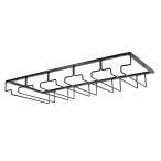  бокал для вина держатель подвешивание ниже стакан вешалка подвешивание шкаф для посуды установка винтовое крепление [ черный / 5 ряд ] стакан подставка 