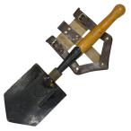  Roo любитель армия сброшенный товар складной лопата складывающийся пополам кожа производства держатель имеется [ с дефектом ] складной совок 