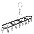  прищепка вешалка складной из нержавеющей стали прачечная сопутствующие товары [ черный / большой ] стирка щипцы принадлежности для стирки стирка товары 