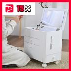  ящик для косметики cosme box примерно ширина 40cm low модель белый с роликами . compact макияж Wagon туалетный столик Wagon 