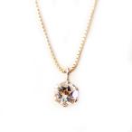 ネックレス アクアマリン K18 イエローゴールド 3月 誕生石 一粒 シンプル プチネックレス ペンダント