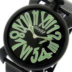 ガガミラノ GAGA MILANO SLIM スリム 46mm 腕時計 クオーツ メンズ 5082.2 ブラック ブラック