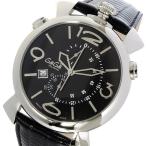 ガガミラノ GAGA MILANO シン クロノ THIN CHRONO 46mm クオーツ メンズ 腕時計 509701BK-N ブラック ブラック