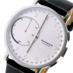 スカーゲン SKAGEN ハーゲン コネクテッド レザー ハイブリッド スマートウォッチ SKT1101 シルバー/ブラック ホワイト