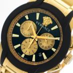 ヴェルサーチ VERSACE 腕時計 メンズ VEM800318 クォーツ ブラック ゴールド ブラック