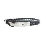 エンポリオアルマーニ EMPORIO ARMANI ブレスレット メンズ EGS2476040 ブラウン シルバー ブラウン