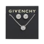 ジバンシィ GIVENCHY クリスタル パヴェ ネックレス＆ピアスセット ペンダント スタッドピアス 11395717-1 レディース シルバー