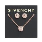 ジバンシィ GIVENCHY クリスタル パヴェ ネックレス＆ピアスセット ペンダント スタッドピアス 11395717-3 レディース ローズゴールド