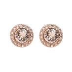 ジバンシィ GIVENCHY スワロフスキークリスタル パヴェ ボタン スタッド ピアス 2252521-3 レディース ローズゴールド