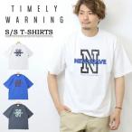 SALE セール Timely Warning タイムリーワーニング ニューウェーブ カレッジ ワッペン 半袖 Tシャツ 半T メンズ レディース ユニセックス プリント 2551044