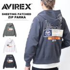 ショッピングシーチング AVIREX アヴィレックス シーチングパッチド スウェットジップパーカー 裏毛 スウェットパーカー メンズ アビレックス 送料無料 783-4231001