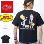 Manhattan Portage マンハッタンポーテージ BEAVIS AND BUTT-HEAD コラボ プリント 半袖Tシャツ 半T メンズ 送料無料 MP-M617