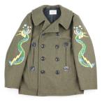 ショッピングCROW WEIRDO SKULL & SNAKE - PEA COAT (KHAKI) ウィアード Pコート/GLADHAND/グラッドハンド/GANGSTERVILLE/ギャングスタービル/OLD CROW/オールドクロウ
