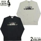 オールドクロウ クルーネック 長袖 Tシャツ メンズ ビンテージ加工 OLD CROW SPEED SHOP - L/S T-SHIRTS VINTAGE FINISH GLADHAND グラッドハンド