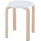 木製丸椅子ラウンドスツール  ホワイト  1脚入  アールエフヤマカワ Z-SHSC-1WH