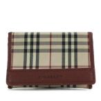  Burberry проверка * футляр для визитных карточек футляр для карточек / бежевый × красный /BURBERRY на следующий день рассылка возможно /214277