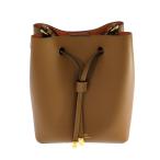 LAUREN RALPH LAUREN ローレンラルフローレン レザー 巾着ショルダーバッグ/ブラウン/翌日配送可/b250908/589988