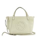 прекрасный товар * Gucci so- сигнал *2WAY ручная сумочка * кожа /369176/ "теплый" белый × Gold /GUCCI на следующий день рассылка возможно /207374