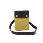 シャネル バイカラー ウエストポーチバッグ/ブラック/ベージュ/CHANEL 翌日配送可/RF3/b201121/370155