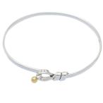 TIFFANY & Co. Tiffany крюк & I браслет /Sv925×K18/750 комбинированный -9.4g/ серебряный × желтое золото / на следующий день рассылка возможно /h251203/596625